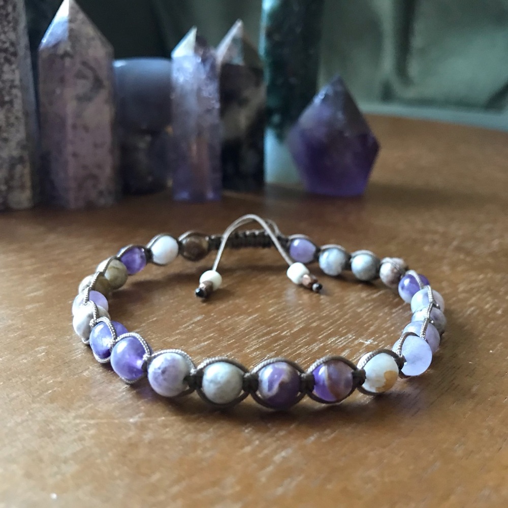 Handmade} Chevron Amethyst Bracelet